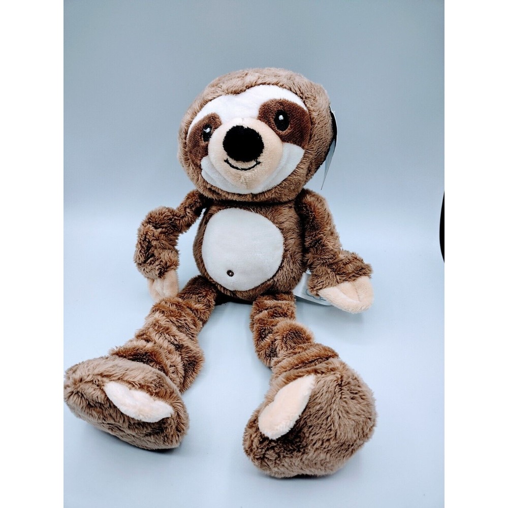 Spark Create Imagine SLOTH Plush Brown Stretchy & Rattle Stuffed Toy W Tags